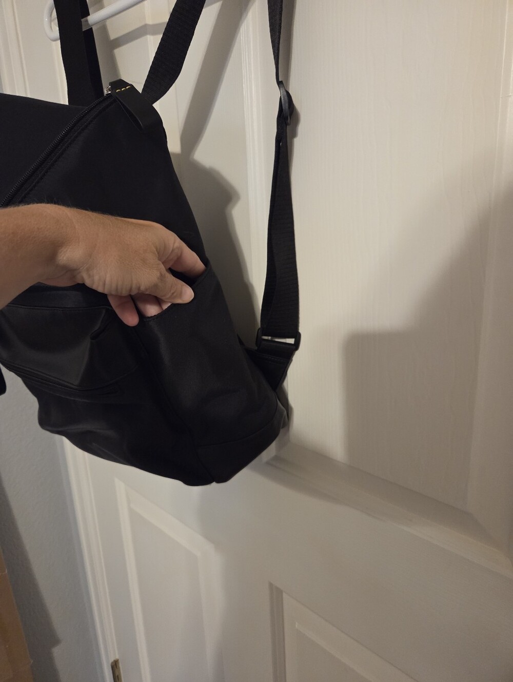 Calvin Klein Black Backpack with Faux Leather Accents - Picture 9 of 11